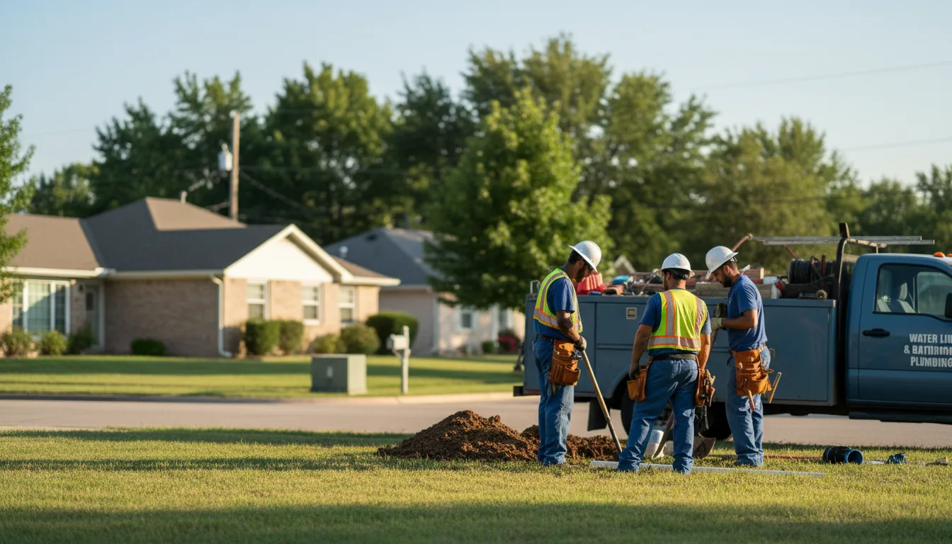 Residential water line and bathroom plumbing service in Valley City, ND